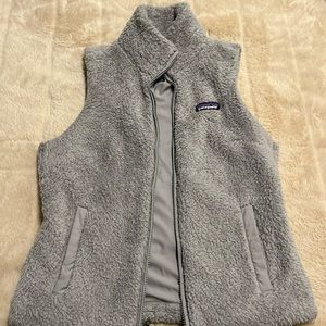 Women’s Grey Fuzzy Patagonia Vest.